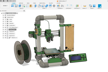 Teebot-3D P100 Fusion-360 file