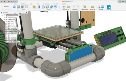 Teebot-3D P100 Fusion-360 file