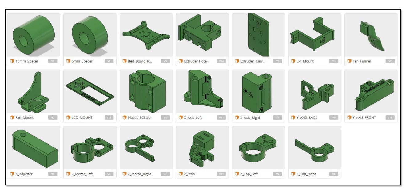 Mini Teebot-3D Printer STL files